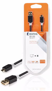 König USB A - USB Micro B M/M 2m