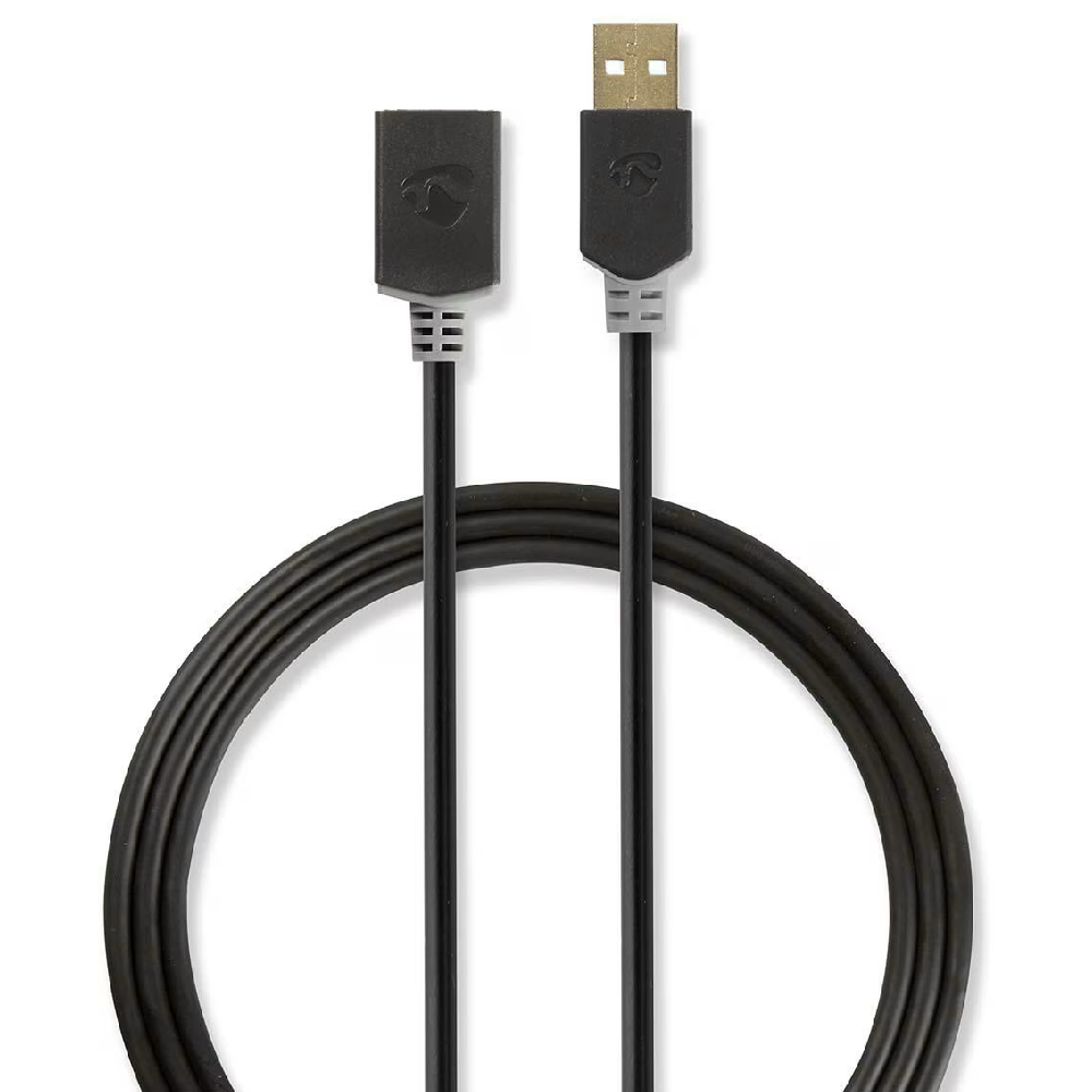 Nedis Grijs USB verlengkabel 2m (CCBW60010AT20)